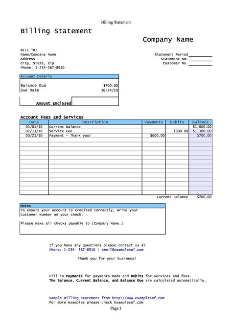 30 Account Statement Templates Free Templatearchive