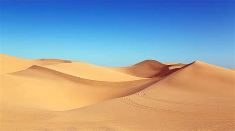 Desktop Wallpaper Sahara Desert Dunes Desert Blue Skyline Nature