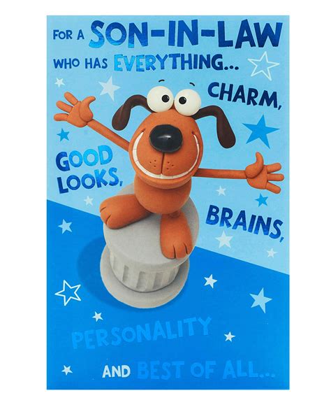 Buy Cute Funny Son In Law Birthday Greeting Card Crackers Range Cards New Online At
