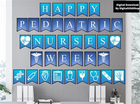 National Pediatric Nurses Week Printable Wall Banner Etsy