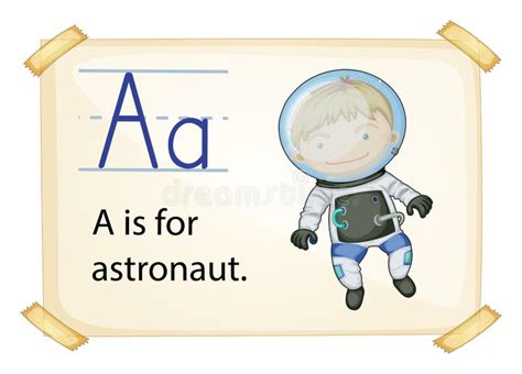 A Letter A For Astronaut Stock Vector Illustration Of Signage 47574476