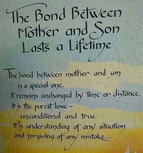 The Bond Between Mother And Son Lasts A Lifetime Best Quotes