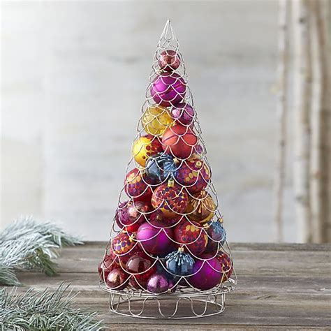 Christmas decorations for home and tree | crate and barrel. Silver Garland Ornament Tree in Decor | Crate and Barrel ...