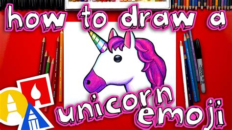 How To Draw The Unicorn Emoji 🦄 Youtube