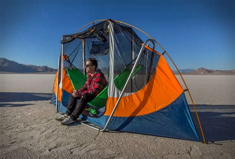 I agree that the hammock included here is awful. Tammock Freestanding Hammock-Tent Hybrid
