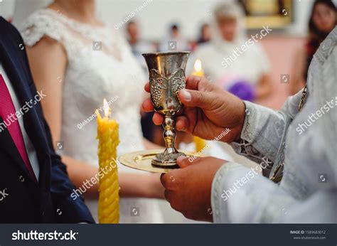 Holy Communion Hands Priest Cup Communions Stock Photo 1589683012