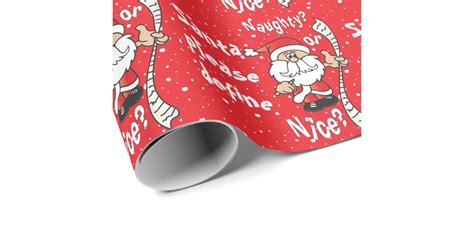 Santa Define Naughty Or Nice Christmas Wrapping Paper Zazzle