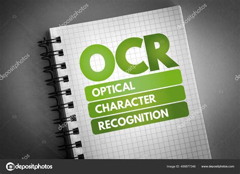 Ocr Optical Character Recognition Acronym Notepad Technology Concept