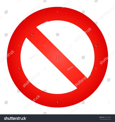 Prohibition Sign Or No Sign Vector Isolated Not Royalty Free Stock