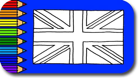 How To Draw And Color Great Britain Flag For Kids Drawing And