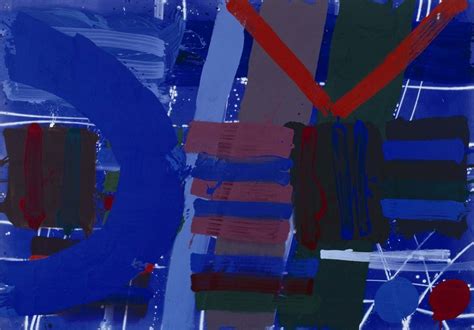 Albert Irvin Ra Blue Anchor 1989 Beautiful Abstract Painting