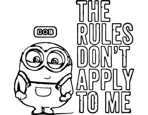 Colouring Pages Minions Bob Coloringpages2019