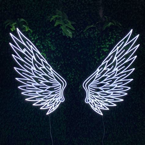 Angel Wings Neon Sign Wings Wallpaper Neon Signs Neon Wallpaper