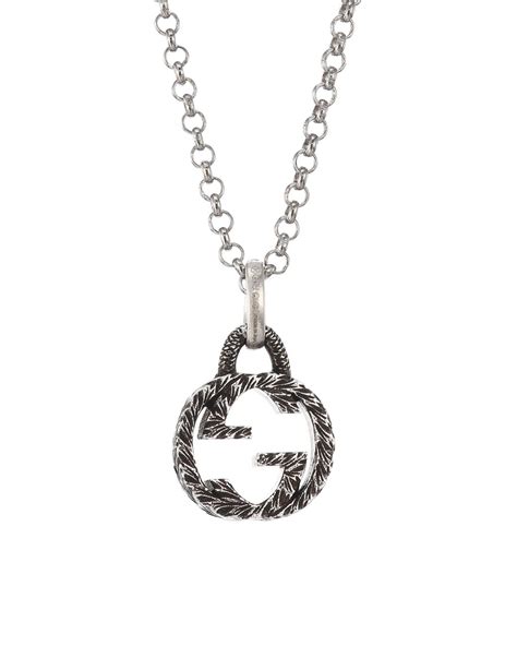 Gucci Interlocking G Pendant Necklace In Metallic Lyst