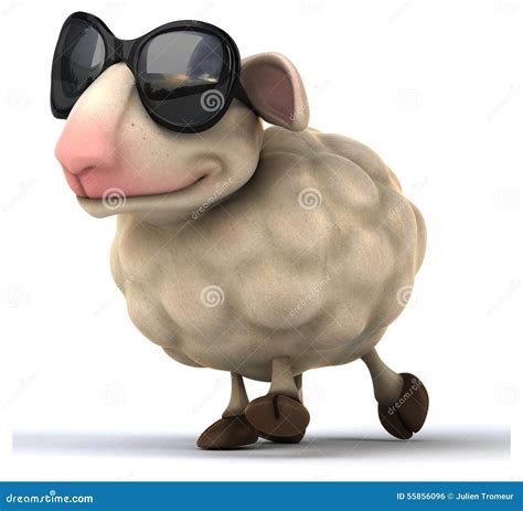 Fun Sheep Stock Illustration Illustration Of Sunglasses 55856096