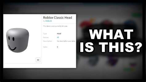 What Is This New Roblox Head Youtube