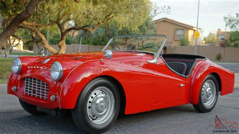 1958 Triumph Tr3 Bright Red British Roadster Ready To Cruise Or Show