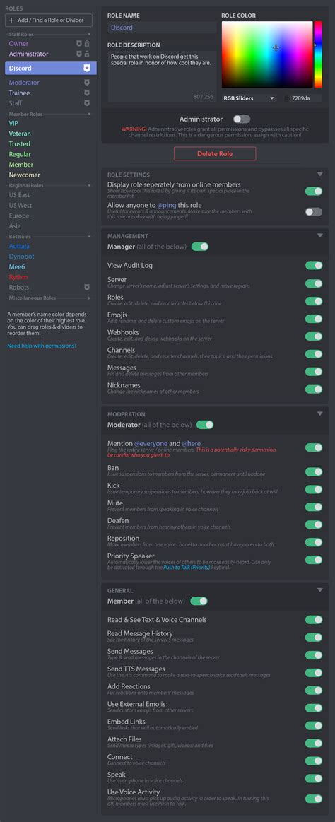 Discord Role Templates