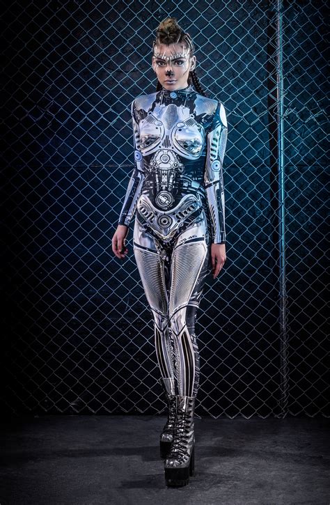 Cyborg Costume Cyberpunk Clothing Rave Costumes Adults Robot Costume Woman Festival Costumes
