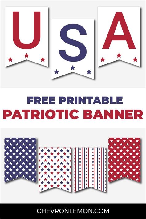Usa Free Printable Banner Patriotic Banner Free Printable Banner