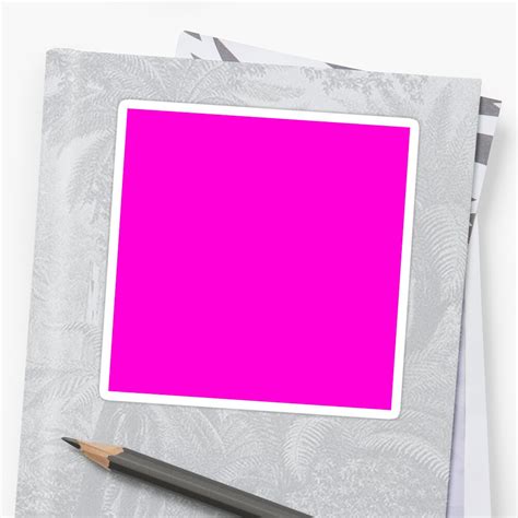 Fluorescent Neon Hot Pink Sticker By Podartist Redbubble