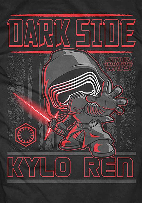 A common theme in star wars is the fall of heroes, as can be seen with many jedi falling to the dark side of the force. POP Tees Star Wars Dark Side Kylo Ren Men's T-Shirt