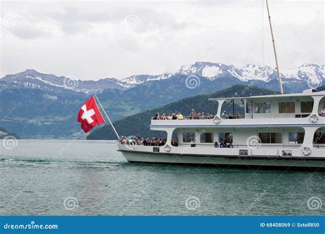 Ferry Boat On Lake Lucerne Editorial Stock Image Image Of History