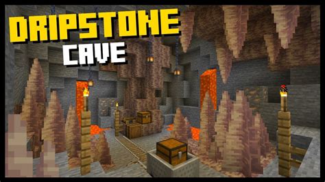 Minecraft How To Build A Dripstone Cave Tutorial Youtube
