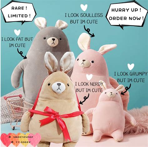 miniso bunny bear soft toy plush hobbies and toys toys and games on carousell