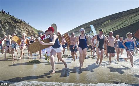 Hundreds Brave Chilly Cornish Waters For The British World