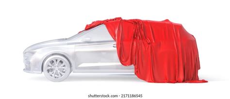 Car Under Cloth On White Background Stock Illustration 2171186545