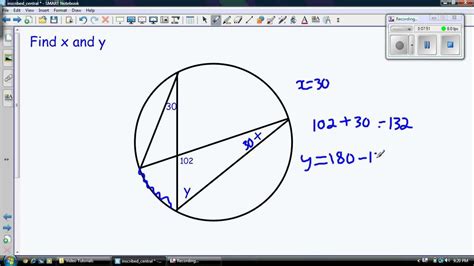 Inscribed quadrilaterals answer section 1 ans: Inscribed and Central Angles - YouTube