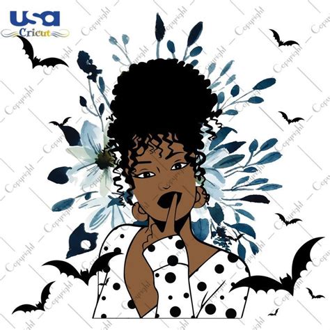 Black Girl Bat Halloween Ts Shirt For Halloween Svg File Diy Crafts Svg Files For Cricut