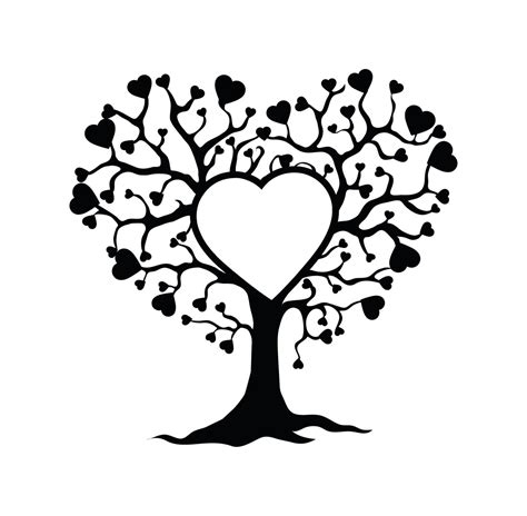 Heart Tree Drawing Free Download On Clipartmag