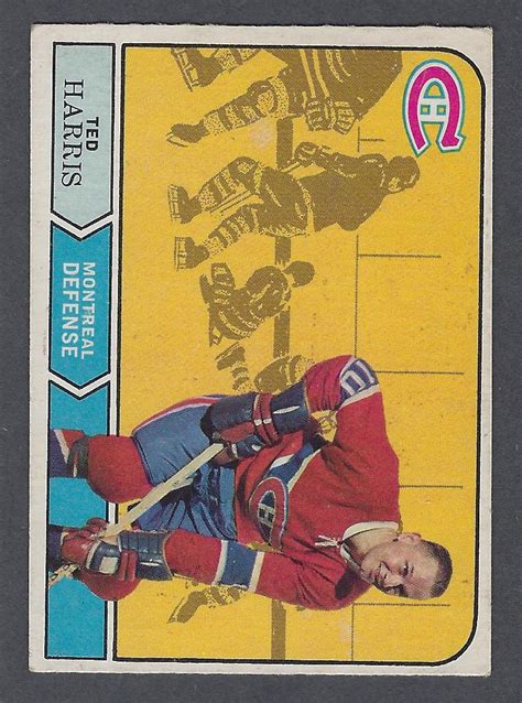 1968 69 O Pee Chee Montreal Canadiens Hockey Card 162 Ted Harris Dp Ebay