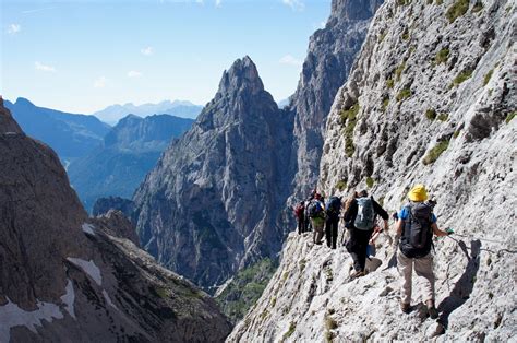 Dolomites On Via Ferrata Dolomites Mountains Natural Landmarks