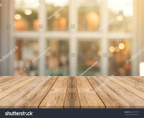 Wooden Board Empty Table Top On Stock Photo 553419217