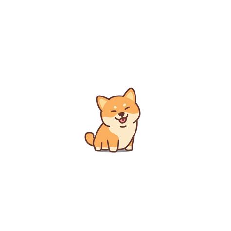 Premium Vector Cute Shiba Inu Dog Cartoon Icon