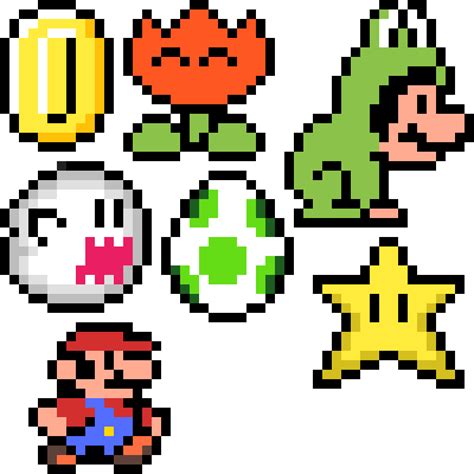 Download Hd Mario Pixel Art Pack Mario Frog Transparent Png Image Nicepng Com