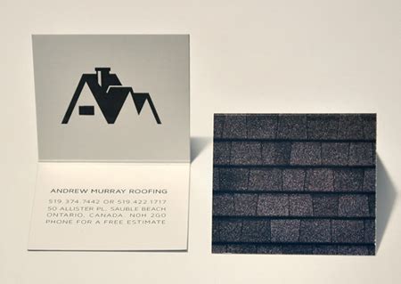 Stay connected to current and potential clients with business cards for your roofing company. Andrew Murray Roofing: Business Card