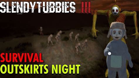 Surviving The Night In The Outskirts Slendytubbies 3 Survival Youtube