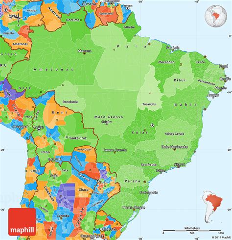 Brazil Map Political Map Of Brazil Ezilon Maps Brasilias Modern