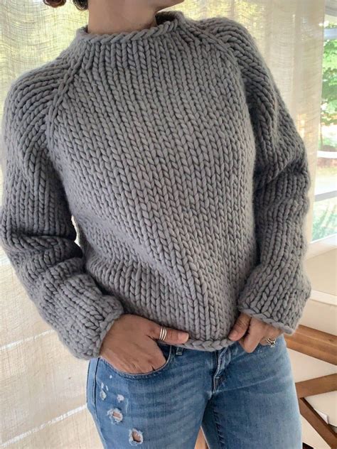 Beginner Friendly Knitting Pattern Gallant Sweater Chunky Etsy