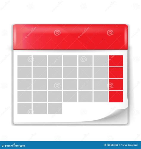 Vector Illustration Of Blank Calendar Stock Vector Illustration Of