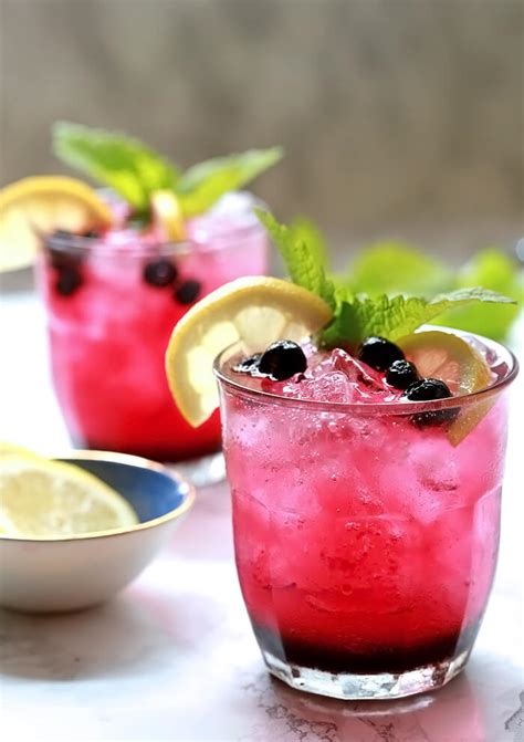 Sparkling Blueberry Lemonade Cocktail Creative Culinary
