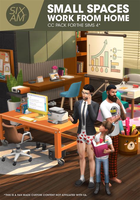 Small Spaces Work From Home Cc Pack The Sims 4 Build Buy Curseforge