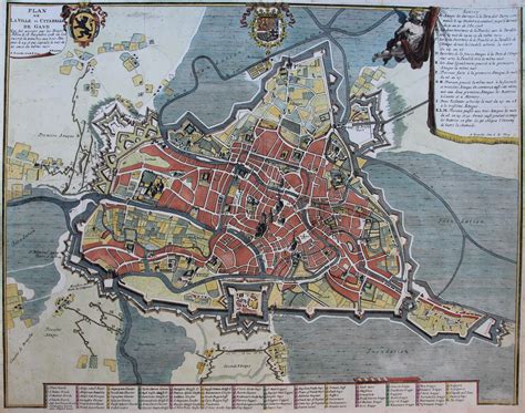 Gent Plan De La Ville Et Citadelle De Gand By By Fricx 1712