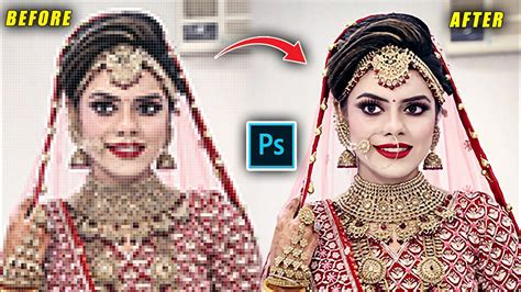 How To Upscale Low To High Resolution Photo In Photoshop Low To High