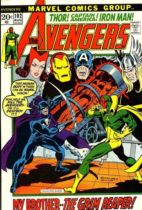 Comic Book Covers Avengers 102 August 1972 Cover By Rich Buckler