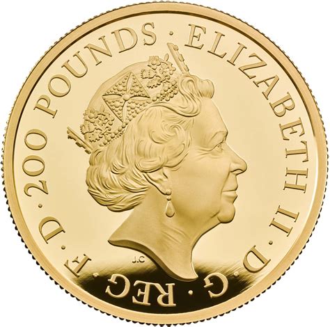 200 Pounds Elizabeth Ii Una And The Lion Gold Proof United